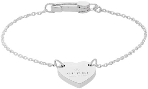 gucci silver ball bracelet|gucci heart bracelet with trademark.